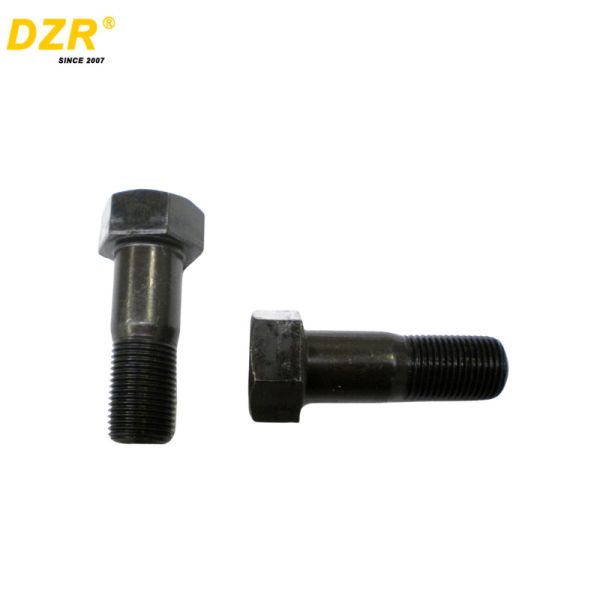 Carbon Steel Hexagon Head Bolts Black No.3s8182 For Construction Machinery