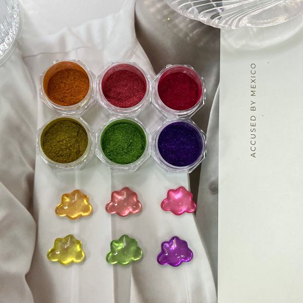 Nail glitters magic mirror powder super bright ultra-fine Aurora chrome nail powder powder golden red green nail decoration