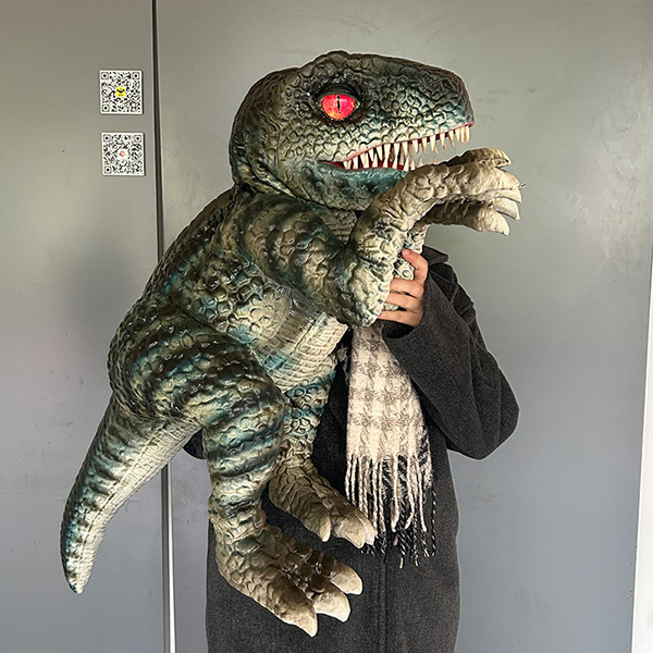 Event Interactive Silicone Rubber Full Body Dinosaur Puppet Animatronic Hand Props