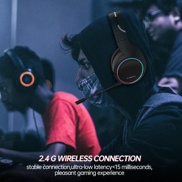 2.4G Laptop Wireless Gaming Headphones RGB Audifonos Gamers With Mic For PS4 PS5