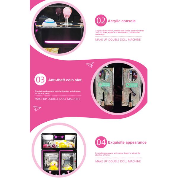 506W Four Player Black Claw Crane Machine Coin Operated