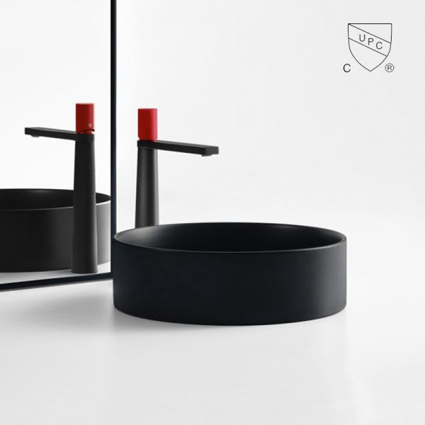 Lavagem redonda pequena cerâmica Art Basin do Lavabo do dissipador de Matt Color Counter Top Bathroom