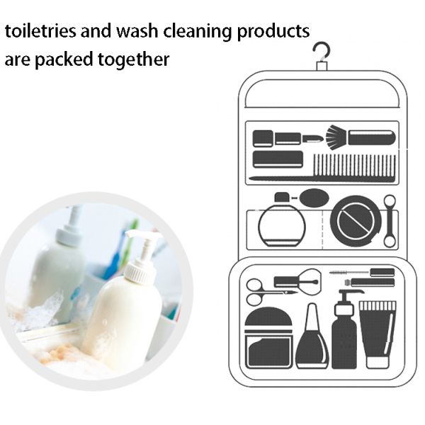 Large capacity portable travel toiletries bag luggage waterproof multi-functional handbag cosmetic box