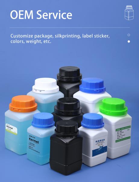 Capuz de parafuso de laboratório reagente plástico frascos de amostra Hdpe branco para armazenamento de fertilizantes