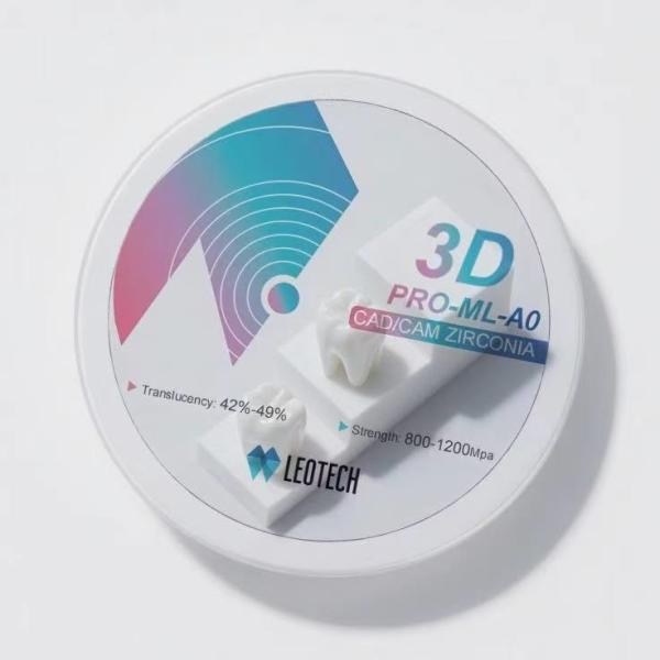 3D CAD/CAM Zirconia Block 42-49% Translucency Full-Arch Prosthesis Al₂O₃ 