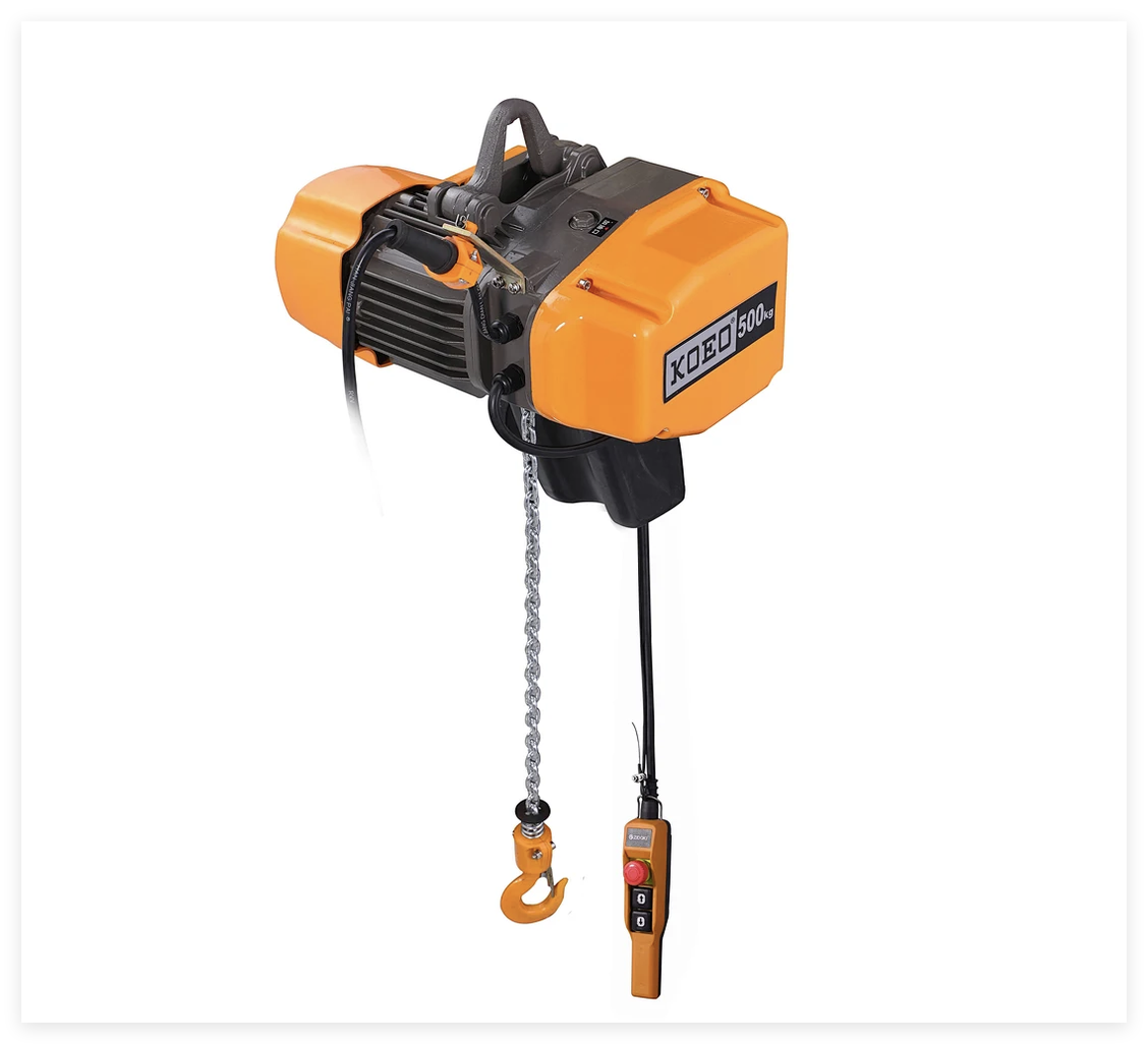 500 kg Compact Electric Hoist M5 Lightweight Chain Hoist Single Chain For