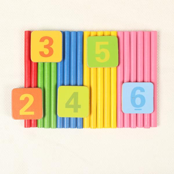 Wooden Counting Sticks Preschool Math Training Intelligence Teaching Calculation Baby Toy Montessori Educational Toy