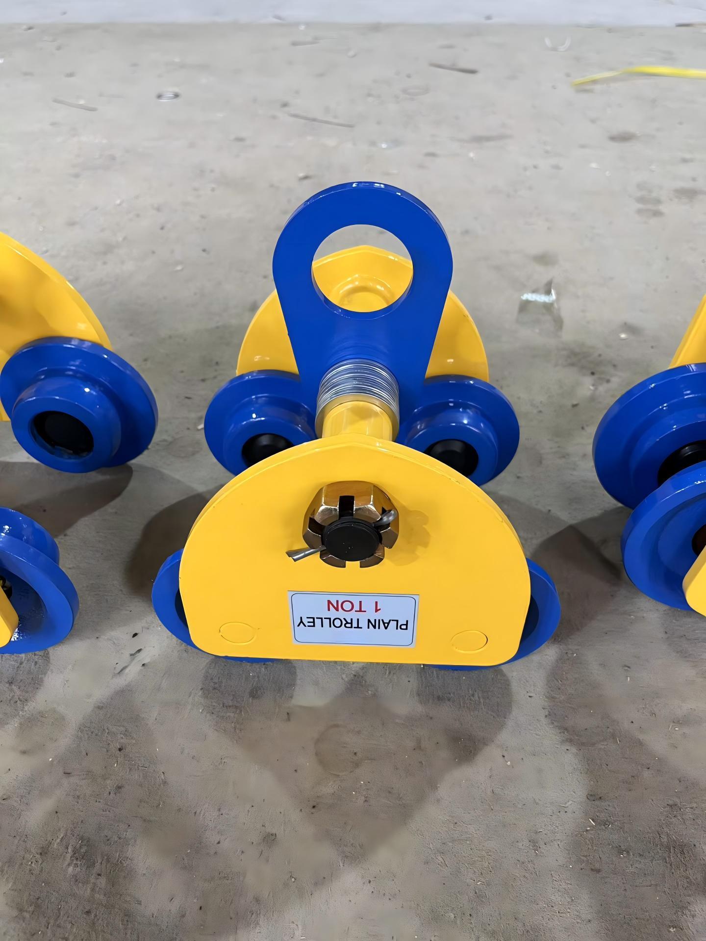 Travelling Manual I Beam Trolley Single Rail Push Travel Trolley For Overhead Lifting