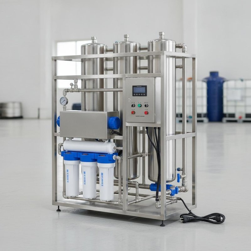 Commercial Reverse Osmosis Water Treatment System 3000 GPD Stainless Steel UV