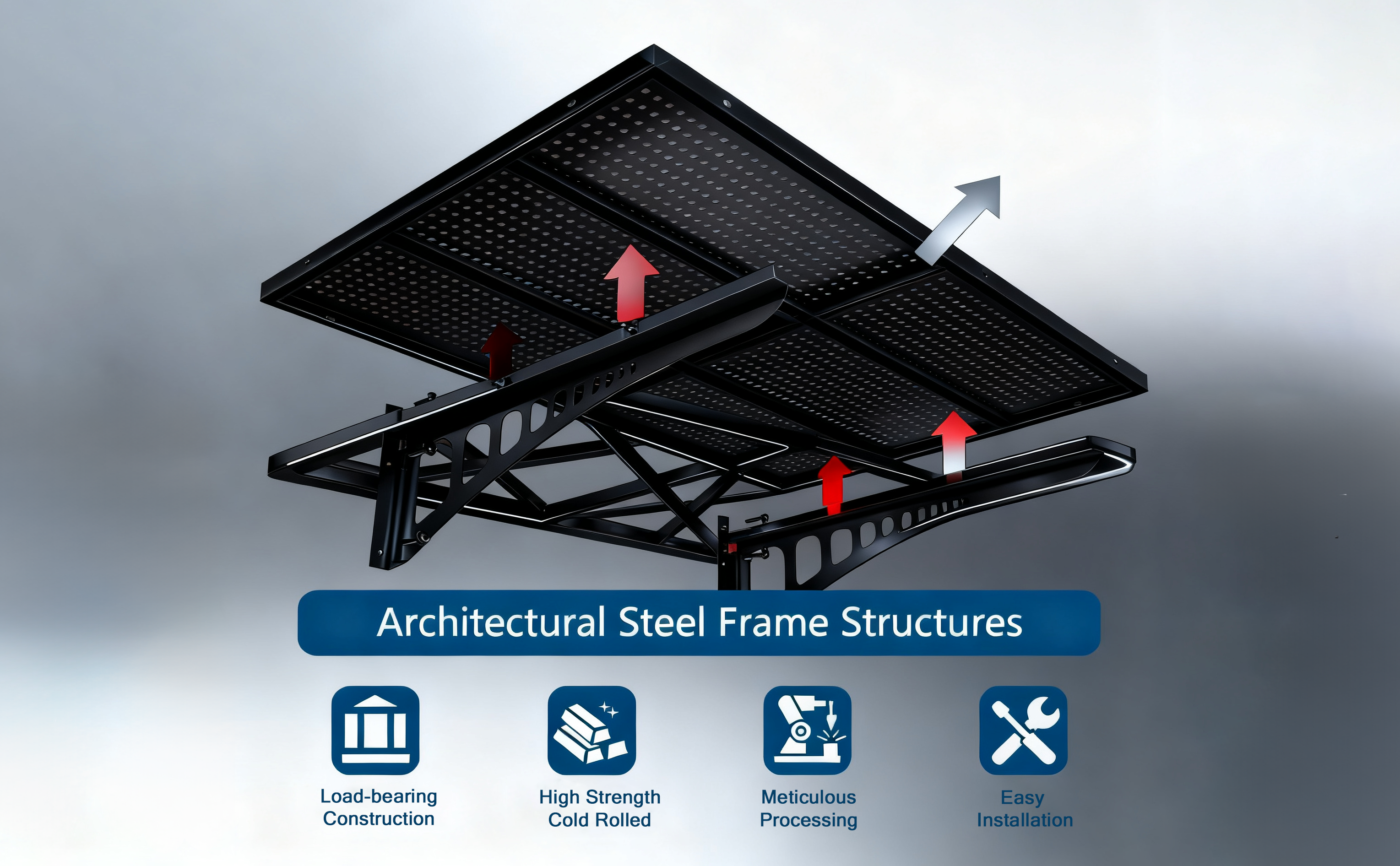 2 Pack Heavy Duty Garage Wall Shelves 500LBS Capacity 47x18in One-Piece Stamped Reinforced Steel Bracket Rack