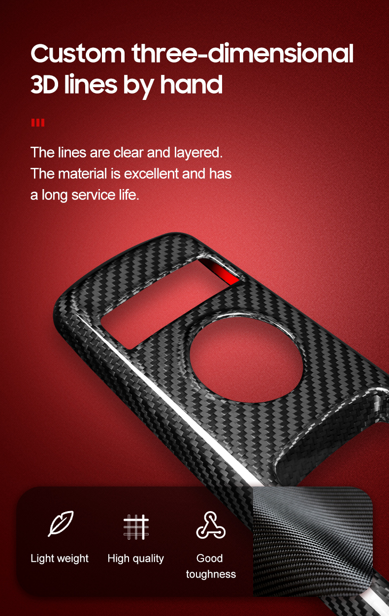 Dry Carbon Fiber Car Cup Panel Cover for Lexus IS 2013-2018 Year