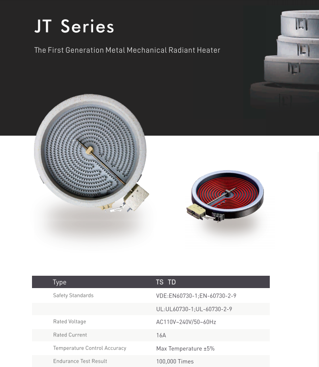 Industrial Grade Metal Mechanical Radiant Heater 220V~240V Max Temperature ± 5%