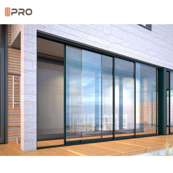 Slim Aluminium Frame French Patio Doors Single Double Triple Glass Sliding Door For Exterior