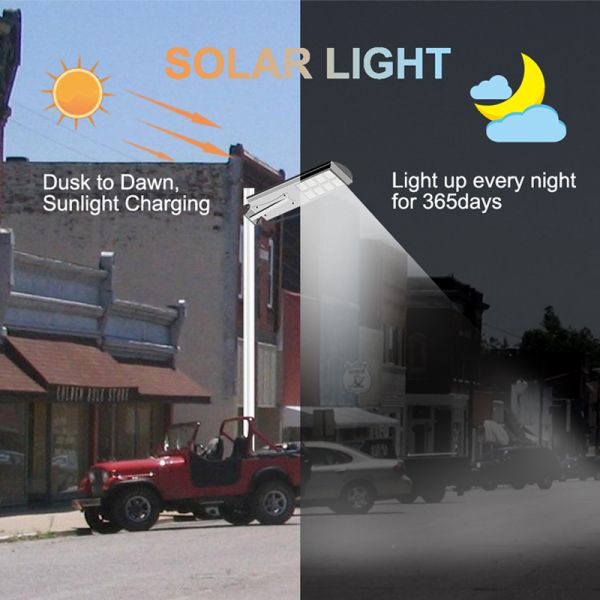 FCC Saa 60W 80W 100W LED Solar Powered Street Light Integrated 175LM/W