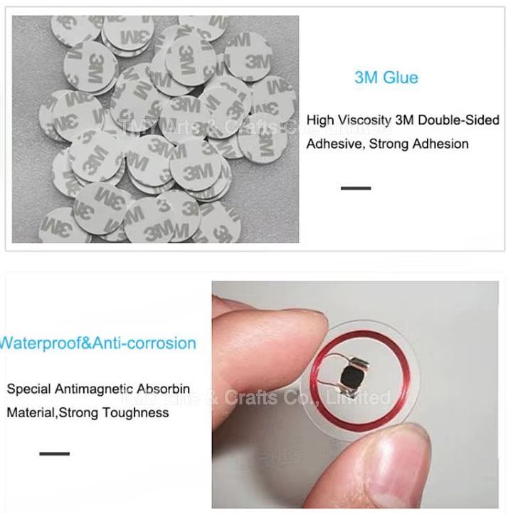 RFID Antimetal NFC Round Tag Labels Printer Logo Blank 213 215 216 40 MM Round 13.56 Phone Coin Tag Chip Sticker