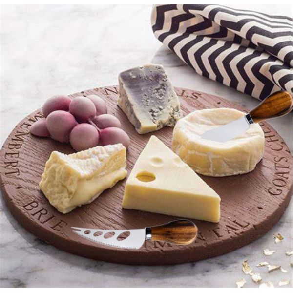 Stainless Steel Wood Handle Cheese Knives 4 - 6 Pieces customized Logo