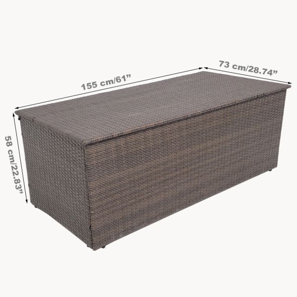 Factory Wholesale Hot Sale Outdoor Garden Big Size Rattan Storage Box