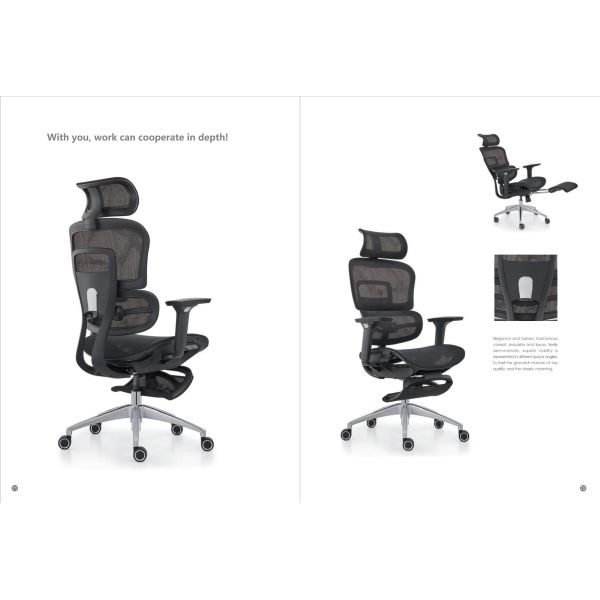 Commercial Back Adjustable Executive Mesh Office Chair Multi Function Ergonomic