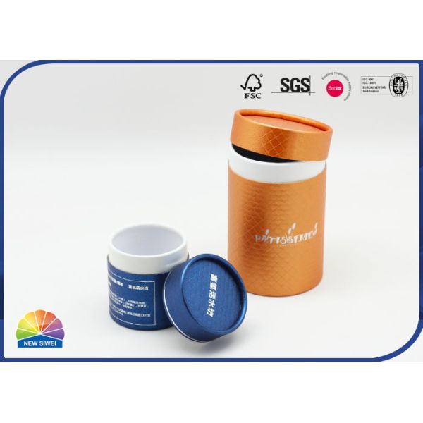 Logo Sliver Stamping Paper Packaging Tube Storage Container