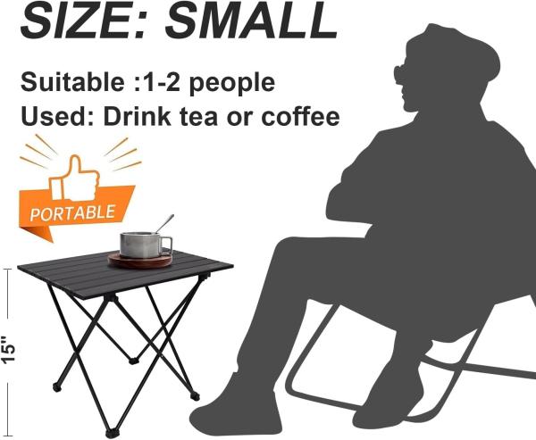Roll-up Table, folding Plastic Wooden Design Coffee Lounge Patio Portable Foldable Plastic Garden Table Set