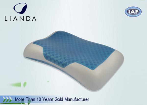 Bamboo Fiber Memory Foam Sleep Pillow With Cool Gel , Lux Living Gel Pillow