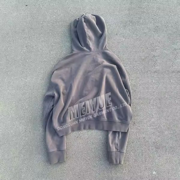 Condeunda personalizada personalizada sin cadena DTG DTG DTG Impreso Fabricantes de capucha de hombro de hombros con capucha de hombro Logotipo personalizado