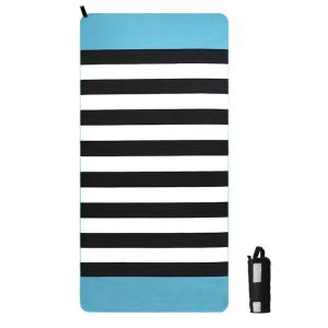 Luxury Modern Towel Striped Quick-Dry Custom Microfiber Suede Towel