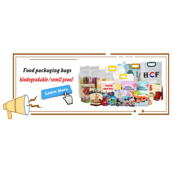 Biodegradable Custom Plastic Bags LDPE Mylar Odor Proof Preservation Packaging for Fruits Snacks Sauce Printed Logo