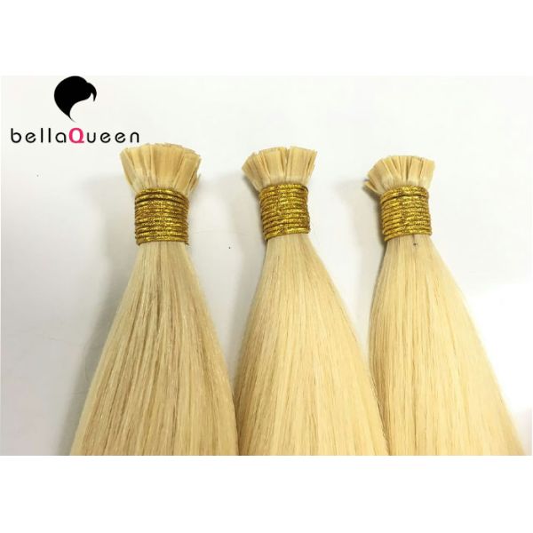 Prolongements plats de cheveux de bout de la pleine fin 613# blonde d'or pour des femmes