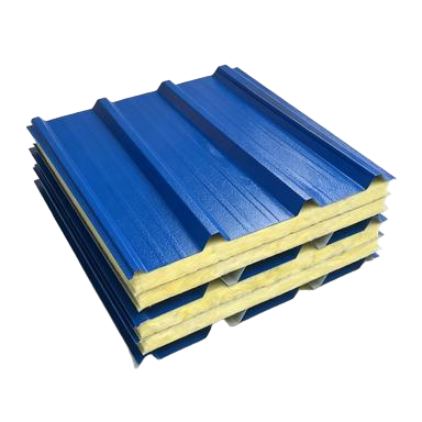 Insulation Glass Wool Composite Sandwich Panel | Class A | Light Steel Structure Building Envelope Insulation