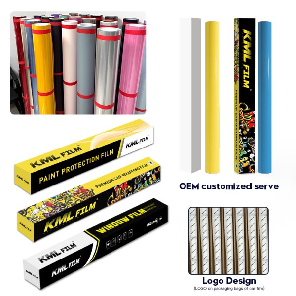 KML Factory Price High Gloss TPU Color PPF UV Proof Hydrophobic Self-Healing Anti-Stain Film for Automotive Color Change