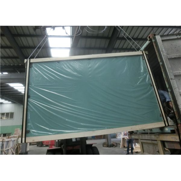 Tempered Dark Green Reflective Glass 4mm - 10mm Thickness For Apartment Block