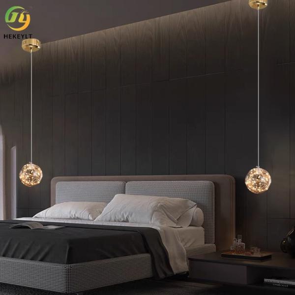 Starry Glass Pendant Light Bedroom Bed Porch Hallway Small Pendant Light