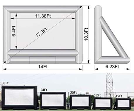 Outdoor Inflatable Projector Screen Air Sealed Double-Sided Projection for Gatherings