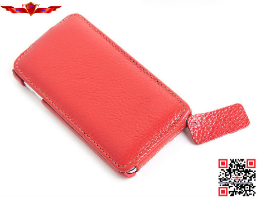 100% Perfect Fit Genuine Leather Flip Cover Case For Ipod Touch 5 High Quality Durable