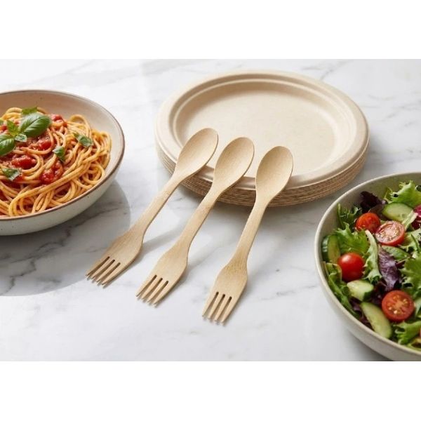 Smooth Dual Ended Bamboo Spork Bulk Flatware 170mm ODM