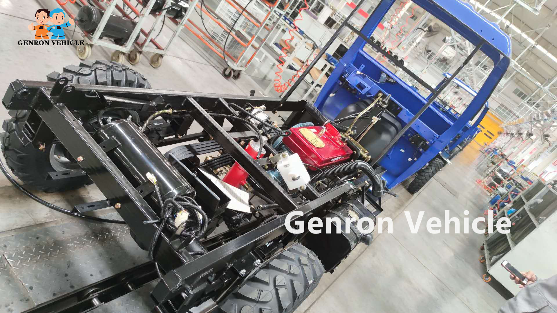 трицикл 350W емкости загрузки 2000kg стальной дизельный
