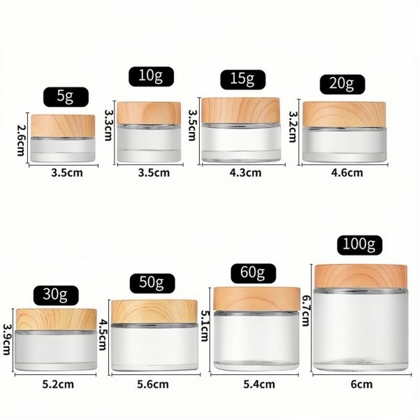 Transparent Portable Eye Cream Jar with Multiple Capacity Options for Skincare