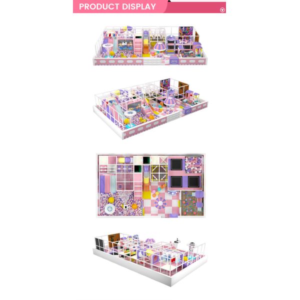 Soft Playground Park 120㎡ | Customizable Pink Kids’ Indoor Playground
