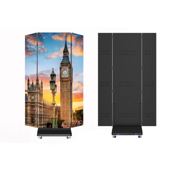 Hot Selling Digital Signage Indoor Three Fold Touch Screen LED Digital Poster