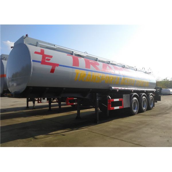 Stainless Steel Fuel Tanker Semi Trailer  Tri-Axle 33000L 33M3 Oil Transport Tank Semitrailer