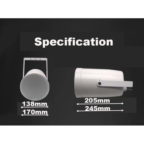 20W/10W 6 Inch Sound Projector Speakers ABS Outdoor IP55 Waterproof