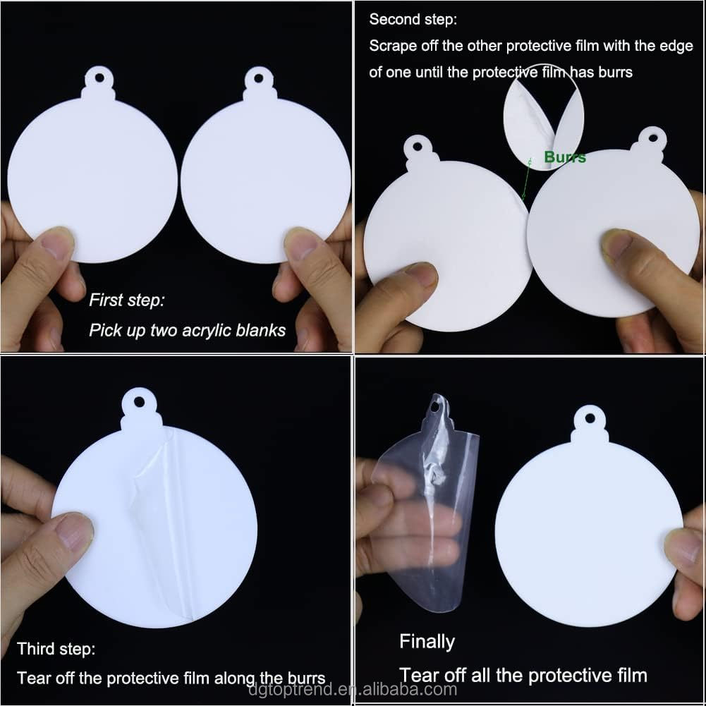 Easy Install DIY Christmas Decor Mirror Acrylic Material High Definition Eco-Friendly Design Tree Ornaments Wreaths Cutting