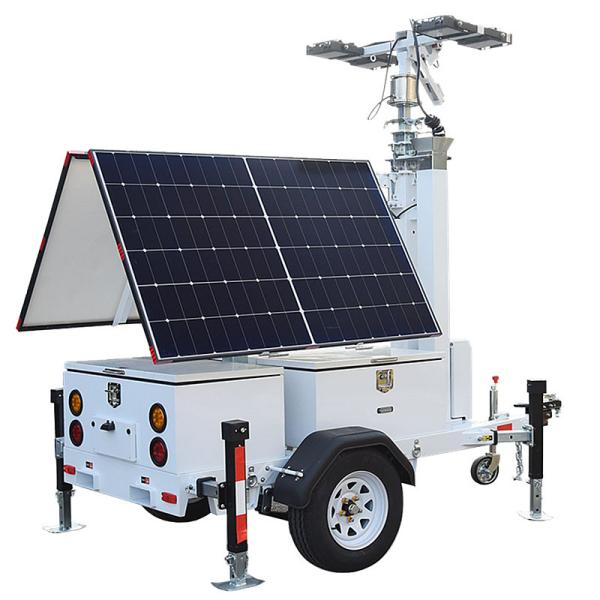 Solar Powered Lighting Towers 5.3 Days Running Time Hydraulic Light Tower Portable Light Tower Rental