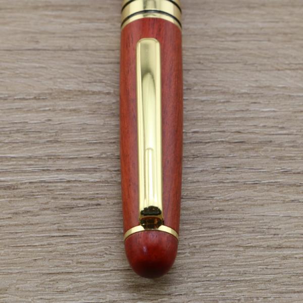 Red Sandalwood Luxury Roller Ball Pen 0.5mm Business Roller Pen With Gold Accessories