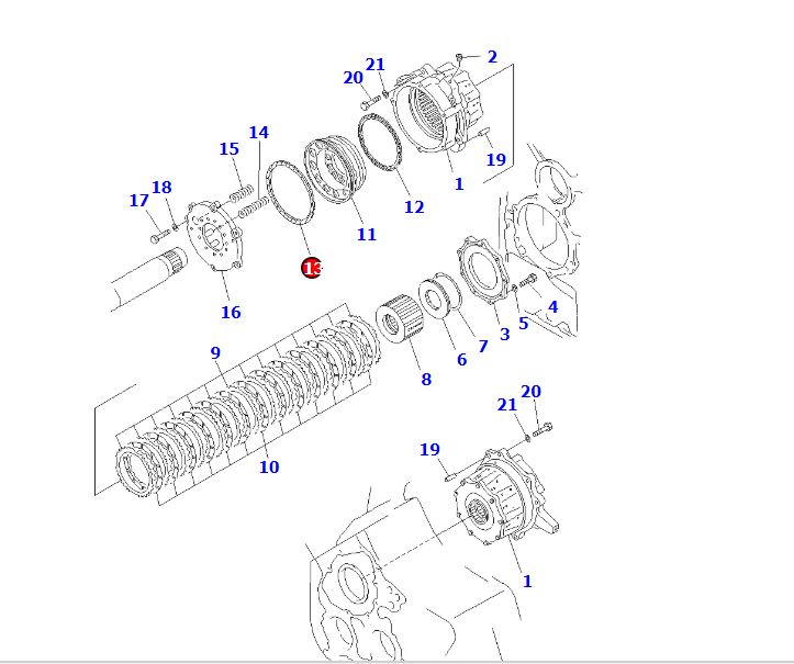 113-15-12840 кольцо 1131512840 уплотнений для KOMATSU D155A-6 D275A-5