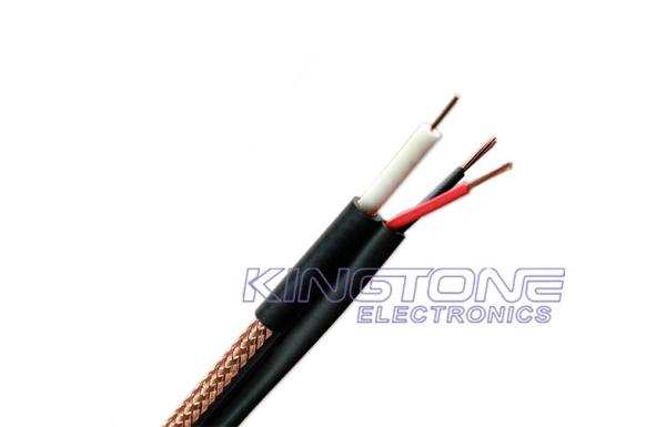 95% CCA Braiding RG59/U CCTV Coaxial Cable with 2 × 0.75 mm2 CCA Power Siamese Cable