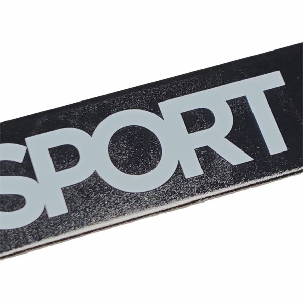 Customized Printed Black And White Stainless Steel Nameplates