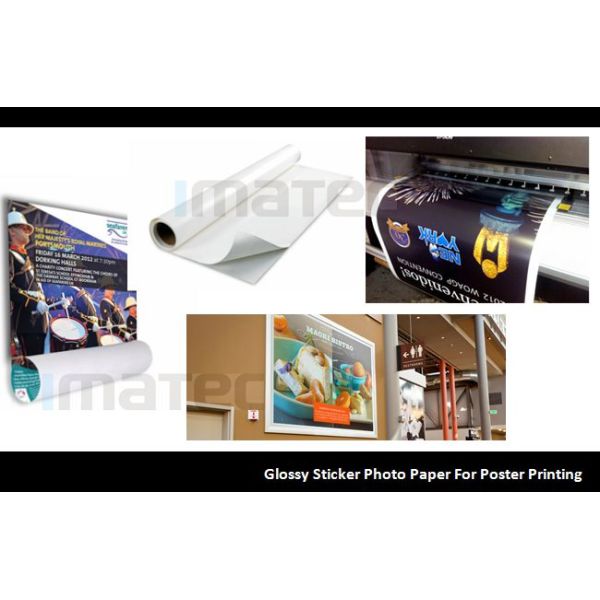 Водостойкое лоснистое бросание покрыло крен 135гсм стикера фото бумажный