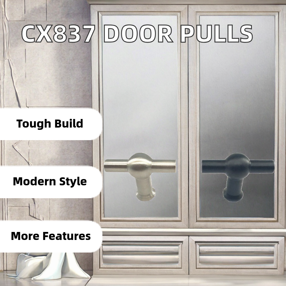 Modern Black Dresser Kitchen Cabinet T-Bar Pull Handle Factory Custom Zamak Material for Wardrobe Drawer Home Decoration